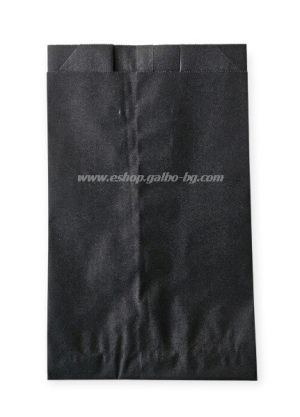 Хартиен плик за сандвичи 12,5/8,5/21 см черен маслоустойчив  - 1000 бр