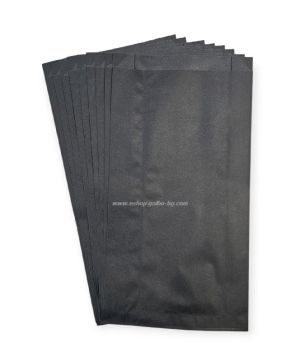 Хартиен плик за сандвичи 16/5/31 см черен маслоустойчив  - 1000 бр