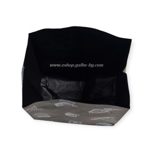 Хартиен плик за закуски BAKERY 12,5/8,5/21 см черен маслоустойчив  - 1000 бр