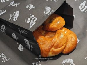 Хартиен плик за закуски BAKERY 12,5/8,5/21 см черен маслоустойчив  - 1000 бр