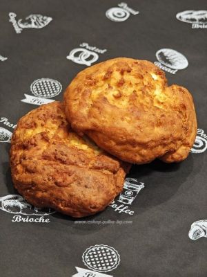 Хартия за закуски, черна маслоустойчива, с печат BAKERY  35*50 см - 500 бр