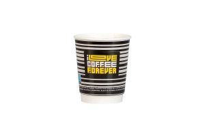 Картонена двустенна чаша 8 оз - 200 мл ф80 мм, GEOMETRICAL DESIGNS MIX,  500 бр,  В ПРОМОЦИЯ 