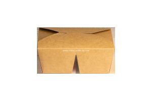 Картонена кутия за храна с две деления КРАФТ 16.8х15.3х6.5 см,  50 бр / 300 бр
