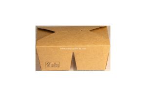 Картонена кутия за храна с две деления КРАФТ 16.8х15.3х6.5 см,  50 бр / 300 бр