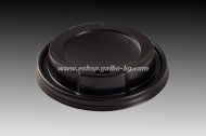 Капак STL 80 мм за картонена чаша 8 / 12 oz - ЧЕРЕН, 100 бр / 1000 бр