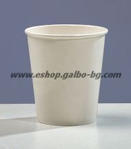 Бяла картонена чаша 8 oz ДЕБЕЛ КАРТОН (200 мл, 300 гр/м2)  100 / 2000 бр
