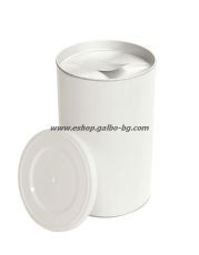 Цилиндрична картонена кутия 400 мл, размер 73х120 мм, бяла