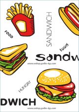 Хартиен плик за закуски САНДВИЧ  12/8,5/21 см маслоустойчив - 1000 бр